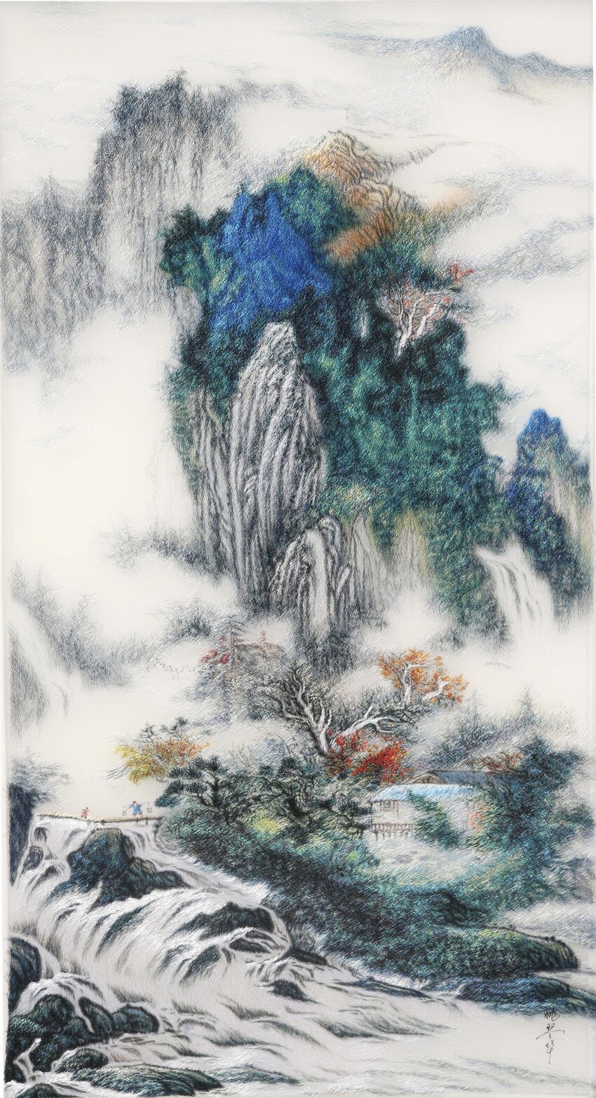 金奖：姚琴华、岳琰、仇瑜玲- 苏绣《山色暮云》_压缩后.png